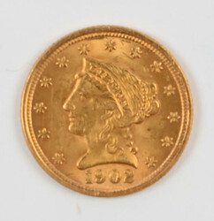 USA 1902 2½ Dollar, Coronet Head, gold