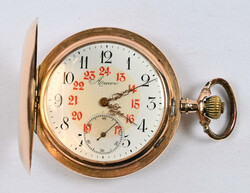 Amor pocket watch, gold (585) in working condition. Fine!