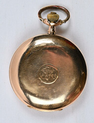 Amor pocket watch, gold (585) in working condition. Fine!