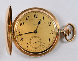 Exakt pocket watch, gold (585) in working condition. Very fine!