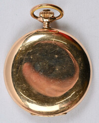 Exakt pocket watch, gold (585) in working condition. Very fine!