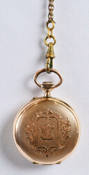 Gold (14k) pocket watch according to engraving from 1902. Gross ...