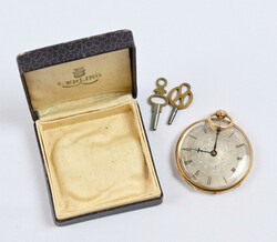 Gold (18k) Vacheron pocket watch, gross weight 45,6 g. Old key-wound ...