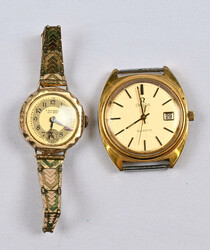 Men's gold-plated Omega Quartz wristwatch without bracelet and ...