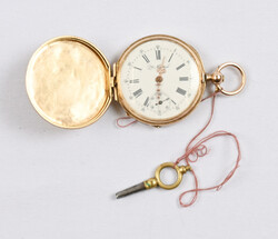 Monard gold watch (14 k) key-wound, in working condition, magnificent!