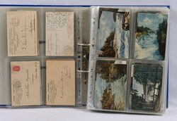Imatra, large selection of ca. 300 postcards in a binder. Mostly old, ...