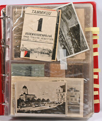 Ceded areas, magnificent selection of ca. 200 old cards in album. ...