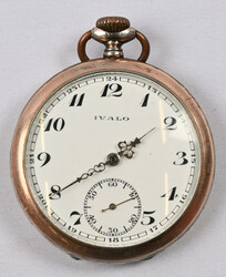 Pocket watch with text: Ivalo. Silver, in working condition. Normal ...