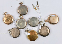 Pocket watches fine selection of eight different, eg. Zenith, Leijona ...