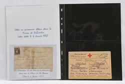 Prison mail, France 1850 letter to a prisoner in St. Quentin prison, ...
