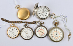 Pocket watches fine selection of six different, eg. Waltham, Qualite ...
