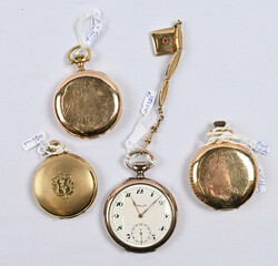 Pocket watches four different: Novus, H. Maser & Co, Waltham ...