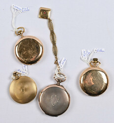 Pocket watches four different: Novus, H. Maser & Co, Waltham ...