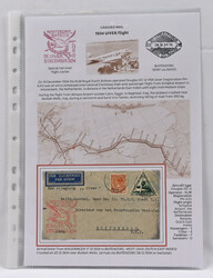 1934 UIVER flight crashed mail on exhibition sheet sent 17.XII.34 ...