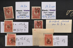 1919 framed Z on 4 kopek Mi 6a, very interesting lot of six stamps ...
