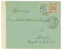 1918 15 kopek and 35 penni Mi 2 and 3 on a rare mixed franking cover ...