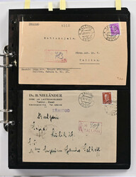 1936 - 1940 Päts, interesting postal item lot in album. Total of 27 ...