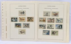 Hunting Permit Stamps, fine collection on pages, over 60 stamps. ...