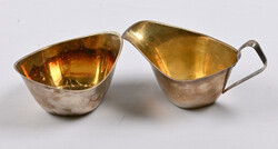 Creamer and sugar bowl in silver (813) and with monogram, height ca. ...