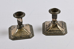 Candlesticks two pieces in silver (813) and with engraving. Year mark ...