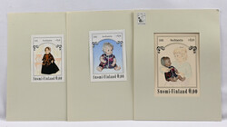 Apparently unique SKETCHES of 1991 Pro Filatelia stamp, three ...