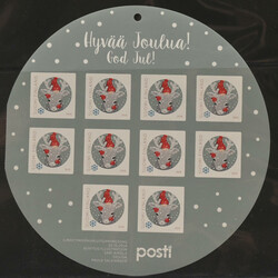 2016 Christmas stamp (L. 2454) IMPERFORATE sheet of ten stamps, ...