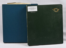 Old collection lot in two albums including envelope seals etc. labels ...