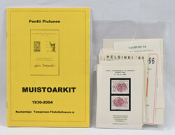 Memorial souvenirsheets ca. 70 different + a Piutunen's catalogue
