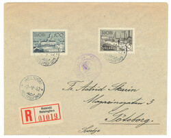 Issue 1930 pictorials 50 markka and 100 markka 2.5.1942 to Sweden. ...