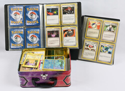 Pokemon, selection of cards in two small albums and in a box, total ...