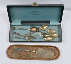 Silver cutlery lot, eight pieces etc