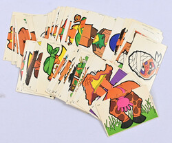 Chewing gum cards, Dandy Funny Figures complete set of 72 different