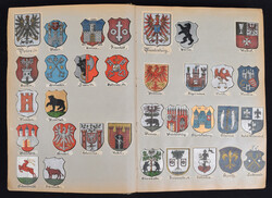 Fine old album from early 20th century. Coats of arms of German ...