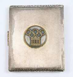 Berlin 1936 silver (925) cigarette case, size ca. 6,5 x 5 cm