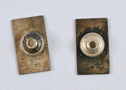 1940 Helsinki, two silver (813) screw badges. One with slightly worn ...