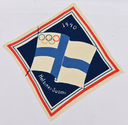 1940 Helsinki cloth with Finnish flag
