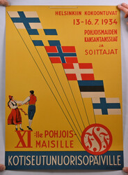 XI Local Youth Days 1934, Helsinki, event poster. Note the Estonian ...