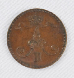 1864 1 penni kl 1+/1