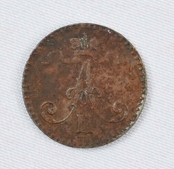 1864 1 penni, bad condition, 1?/2