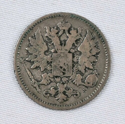 1876 25 penni silver, very rare. Kl 1? / 2