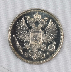 A GREAT RARITY: 1889 50 penni silver, sparse-based heart shield, ...
