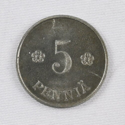 1918 5 penni iron, a rarity, kl 1+