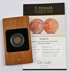 1918 People's Delegation 5 penni I, kl 1+ in Moneta's box with ...