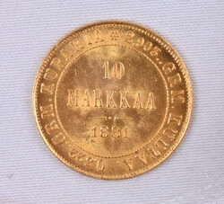 1881 10 markka gold