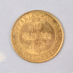 1881 10 markka gold