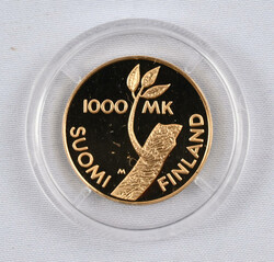 1997 1000 markka Finland 80 years, gold
