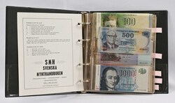 Small selection of banknotes from circulation in album. Eg. 1000 ...