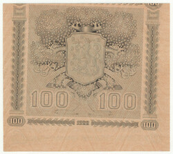 1922 100 markka Litt. C with magnificent shift!