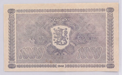 1945 1000 markka WITHOUT signatures! Kl 1