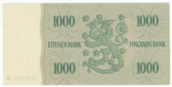 1955 1000 markka serial number A0083333* kl 01